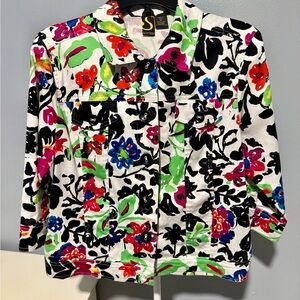 Sportelle Multicolor Cotton Jacket women's size M